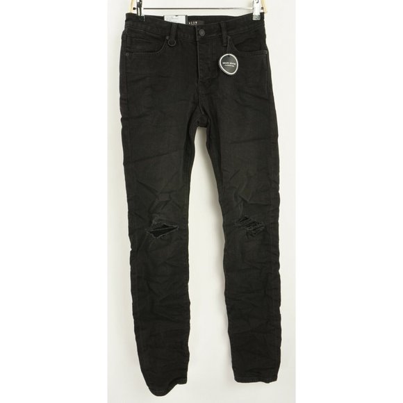 New NEUW Denim Iggy Skinny Men's Size 29 x 32 "Viscious" Black Ripped Knee Jeans